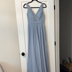 Azazie Light Blue Maxi Dress